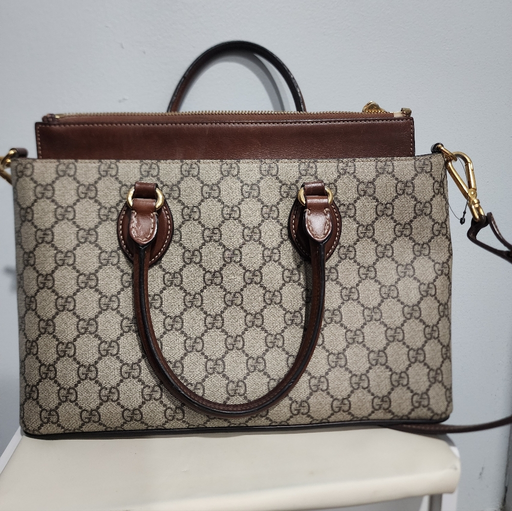 GUCCI GG Supreme 2Way Shoulder Bag Handbag - Picture 4 of 9